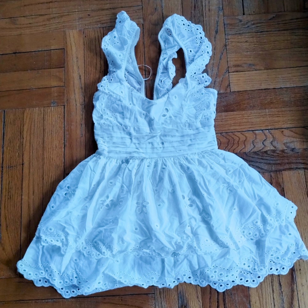 Altar'd State Eyelet White Mini Dress